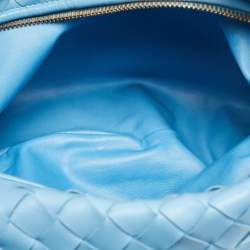 Pre Owned حقيبة بوتيغا فينيتا جودي جلد إنتريشياتو أزرق فاتح صغيرة