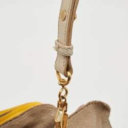 Pre Owned Bottega Veneta Multicolor Pebbled Leather Double Zip Satchel