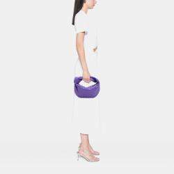 Pre Owned Bottega Veneta Purple Mini Nappa Intrecciato Jodie