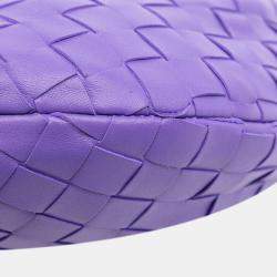 Pre Owned Bottega Veneta Purple Mini Nappa Intrecciato Jodie