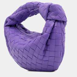 Pre Owned Bottega Veneta Purple Mini Nappa Intrecciato Jodie