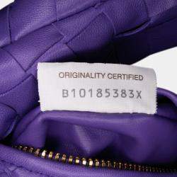 Pre Owned Bottega Veneta Purple Mini Nappa Intrecciato Jodie