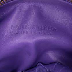 Pre Owned Bottega Veneta Purple Mini Nappa Intrecciato Jodie