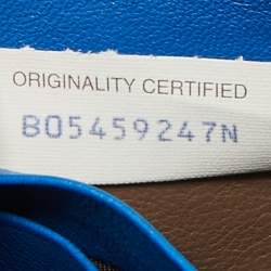 Pre Owned Bottega Veneta Blue Intrecciato Leather Zip Around Wallet