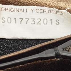 Pre Owned Bottega Veneta Bronze Intrecciato Leather Chain Clutch