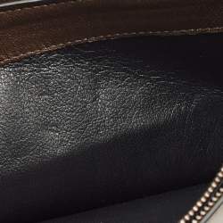 Pre Owned Bottega Veneta Bronze Intrecciato Leather Chain Clutch