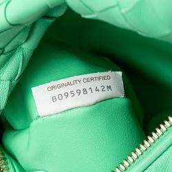 Pre Owned Bottega Veneta Green Mini Nappa Intrecciato Jodie