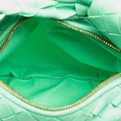 Pre Owned Bottega Veneta Green Mini Nappa Intrecciato Jodie