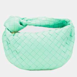 Pre Owned Bottega Veneta Green Mini Nappa Intrecciato Jodie
