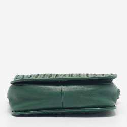 مملوكة مسبقًا حقيبة كروس بوتيغا فينيتا إنتريشياتو جلد رفراف أخضر