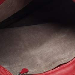 Pre Owned Bottega Veneta Red Intrecciato Leather Tote