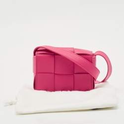 Pre Owned  حقيبة كتف بوتيغا فينيتا كاسيت ميني جلد انتشريسو وردي 