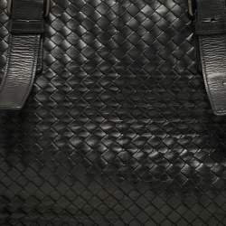 Pre Owned Bottega Veneta Black Intrecciato Leather Large Cabat Tote