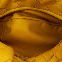 Pre Owned Bottega Veneta Yellow Mini Nappa Intrecciato Jodie