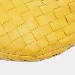 Pre Owned Bottega Veneta Yellow Mini Nappa Intrecciato Jodie