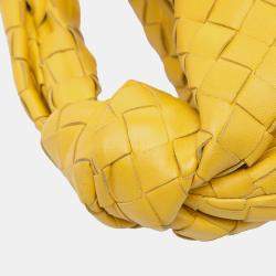 Pre Owned Bottega Veneta Yellow Mini Nappa Intrecciato Jodie