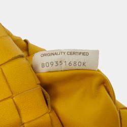 Pre Owned Bottega Veneta Yellow Mini Nappa Intrecciato Jodie