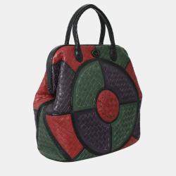 Pre Owned Bottega Veneta Fall 2008 Multicolor Intrecciato Top Handle