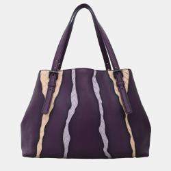 Pre Owned Bottega Veneta Monalisa Intrecciato Leather Tote Bag