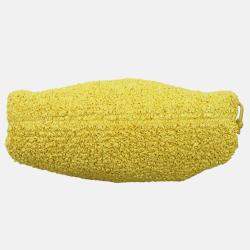 Pre Owned Bottega Veneta Curly Raffia Mini Pouch Bag in Yellow