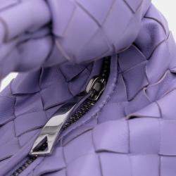 Pre Owned Bottega Veneta Purple Mini Nappa Intrecciato Jodie