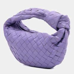 Pre Owned Bottega Veneta Purple Mini Nappa Intrecciato Jodie