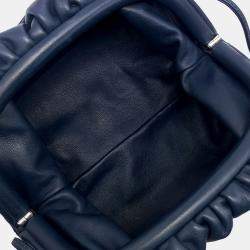 Pre Owned Bottega Veneta Navy Blue Butter Calf Leather Crossbody Bag