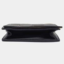 Pre Owned Bottega Veneta Black Leather Cassette Mini Crossbody Bag