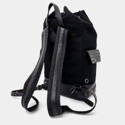 Pre Owned Bottega Veneta Black Multicolor Fabric Backpack