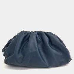 【送料&関税込】Bottega Veneta Midnight Blue BouclA£AC Mini Bottega Veneta - Blue Satin Intrecciato & Snakeskin Top Knot