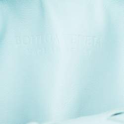 Pre Owned Bottega Veneta Light Blue Intrecciato Leather Mini Jodie Hobo