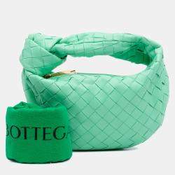 Pre Owned Bottega Veneta Green Mini Nappa Intrecciato Jodie