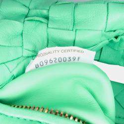 Pre Owned Bottega Veneta Green Mini Nappa Intrecciato Jodie