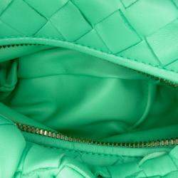 Pre Owned Bottega Veneta Green Mini Nappa Intrecciato Jodie