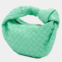 Pre Owned Bottega Veneta Green Mini Nappa Intrecciato Jodie
