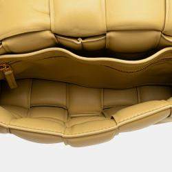 Pre Owned Bottega Veneta Yellow Nappa Intrecciato Padded Cassette Crossbody Bag