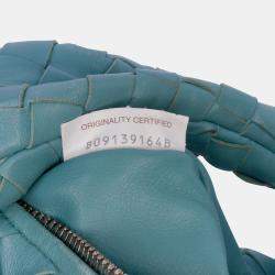 Pre Owned Bottega Veneta Blue Mini Nappa Intrecciato Jodie