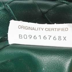 Pre Owned Bottega Veneta Green Intrecciato Leather Mini Jodie Hobo