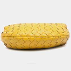 Pre Owned Bottega Veneta Yellow Mini Nappa Intrecciato Jodie