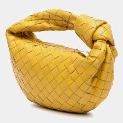 Pre Owned Bottega Veneta Yellow Mini Nappa Intrecciato Jodie