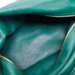 Pre Owned حقيبة بوتيغا فينيتا عقدة مزدوجة جلدية خضراء