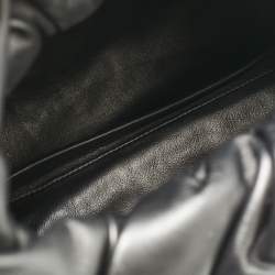 Pre Owned Bottega Veneta Black Leather Medium The Shoulder Pouch Bag