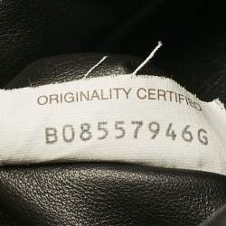 Pre Owned Bottega Veneta Black Leather Medium The Shoulder Pouch Bag