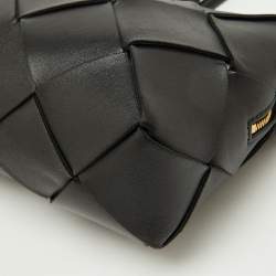 Pre Owned حقيبة كاميرا بوتيغا فينيتا كاسيت صغيرة جلد أسود