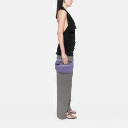 Pre Owned Bottega Veneta Purple Mini Nappa Intrecciato Jodie Bag
