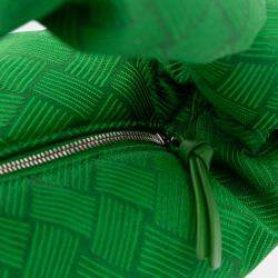 Pre Owned Bottega Veneta Green Mini Jacquard Intrecciato Double Knot Bag