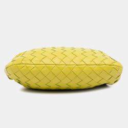 Pre Owned Bottega Veneta Yellow Mini Nappa Intrecciato Jodie