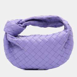 Pre Owned Bottega Veneta Purple Mini Nappa Intrecciato Jodie
