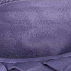 Pre Owned Bottega Veneta Purple Mini Nappa Intrecciato Jodie