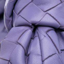Pre Owned Bottega Veneta Purple Mini Nappa Intrecciato Jodie